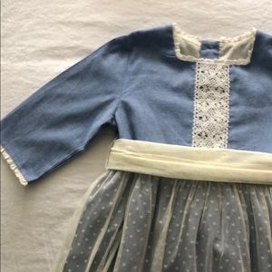 Gorgeous lace and chambray dress
